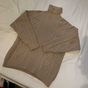 Aritzia Cable Knit Turtleneck Sweater
